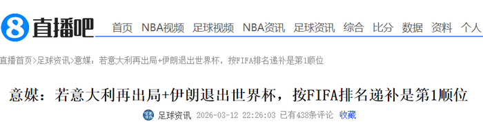 意大利男足三届无缘世界杯创历史 无缘决赛圈成